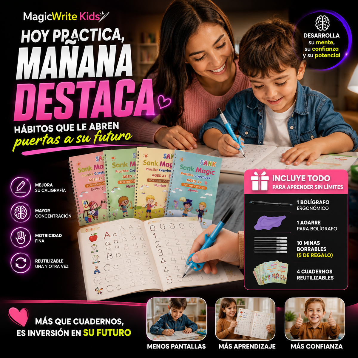 MagicWrite Kids™ | Seguridad al escribir para tu hijo